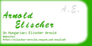 arnold elischer business card